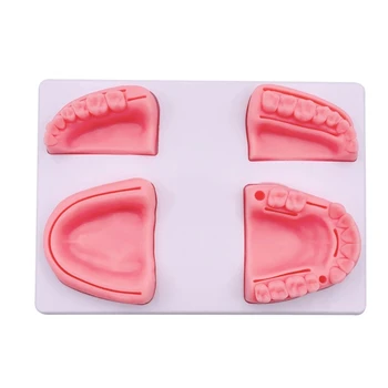 4-в-1 Тренировочный коврик для наложения стоматологических швов Разработан из 4 реалистичных силиконовых прокладок для наложения стоматологических швов Для различных типов ран Образовательное использование