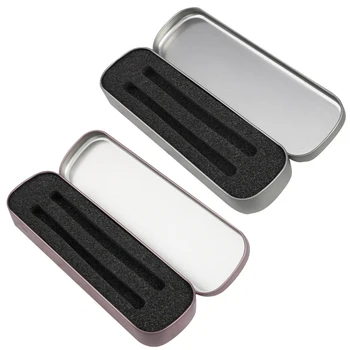 Компактная металлическая ручка в чехле с губчатой подушкой, мини-прямоугольная коробка для ручек для взрослых