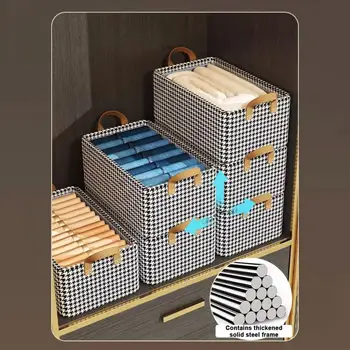 Тканевый ящик для хранения одежды ящик для хранения одежды бытовой шкаф со стальным каркасом многослойный складной тканевый ящик для хранения