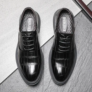 Мужская Официальная Обувь Оксфорды из Искусственной Кожи, Обувь для Мужчин, Итальянские Модельные Туфли 2021 года, Обувь Для Свадебной вечеринки, Мужские Кожаные Броги На шнуровке