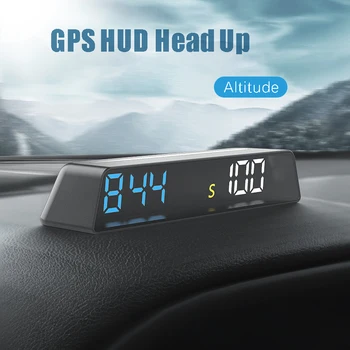 Автомобильный головной дисплей HUD Спидометр GPS Компас Сигнализация высоты скорости Датчик пробега USB Подключи и играй Аксессуары для автоэлектроники