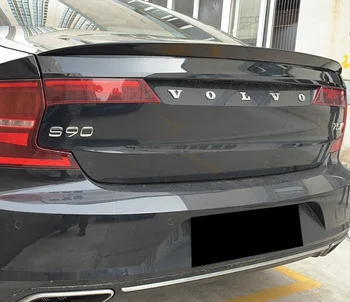 Новый дизайн для VOLVO S90 S90L Материал ABS цвет грунтовки заднего крыла автомобиля задний спойлер кромка крыла заднего багажника стайлинг автомобиля с 2017 по 2020 год