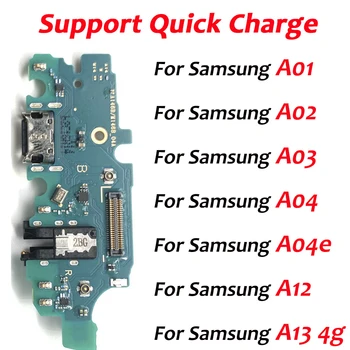 Протестировано Для Samsung A02 A01 Core A12 A13 4G A03S A04 A04S A14 4G A145 Нижняя Зарядка USB-док-станция для Микрофона Зарядное Устройство Гибкий Кабель