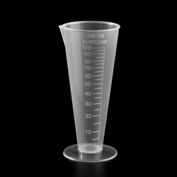 1ШТ 100 мл Лабораторная Бутылка Лабораторная Кухонная Пластиковая Мерная Чашка Мерный Стаканчик
