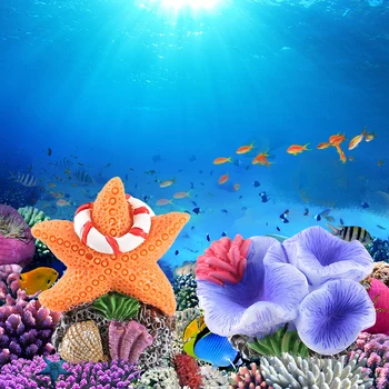 Мини-смола, имитирующая коралл, морские водоросли, украшение аквариума, Миниатюрный Фигурной орнамент для микроландшафта Сказочного сада