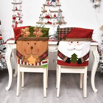 Набор рождественских декоративных стульев, Набор табуреток, Новый чехол для игрушечного стула, Декоративное украшение, Предметы интерьера