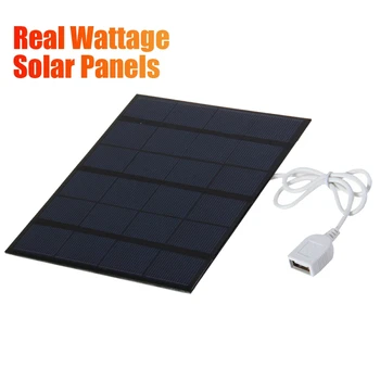 Солнечная Панель 3,5 Вт 6 В С USB-Кабелем Наружное Портативное Мини-Зарядное Устройство Для Солнечной Панели