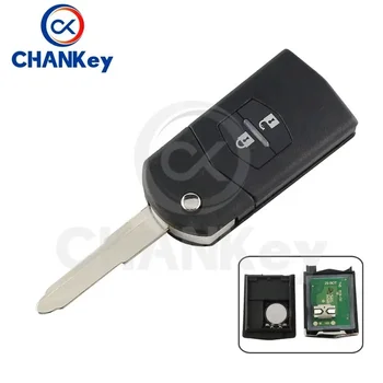 CHANKey 2 Кнопки Модернизированный Флип Дистанционный Автомобильный Ключ Для Mazda 3 6 CX7 CX9 RX8 Visteon CX-10 433 МГц 4D63 Чип Режиссерский Лезвие Автозапчасти