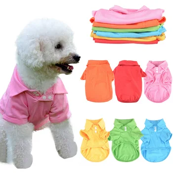 2020 Модная футболка-поло для собак ярких цветов, зимняя теплая одежда для собак, костюм, толстовки, пальто, наряд для щенков, одежда для домашних животных, 5 цветов