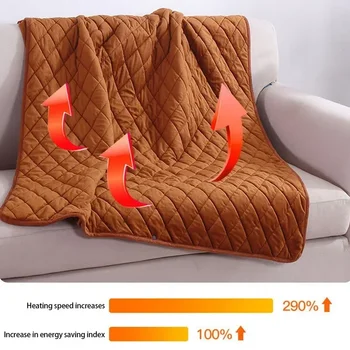 Электрическое одеяло с утолщенным USB-подогревом, Шаль, Моющееся Теплое одеяло, Зимняя Офисная шаль, Теплое одеяло