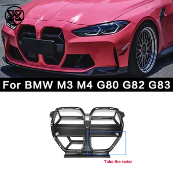Накладка Центральной Сетки Воздухозаборника Решетки Радиатора Переднего Бампера Из Углеродного Волокна Для BMW M3 M4 G80 G82 G83 2021 + CSL Style