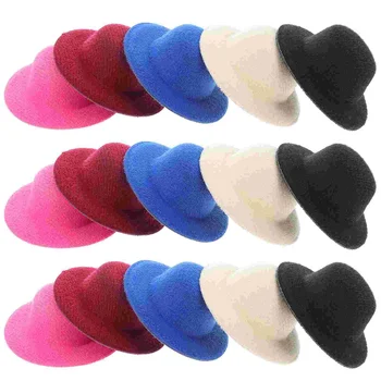 15 шт. шляп, 5 цветов миниатюрных шляп, шляп-котелков для поделок своими руками, головных уборов