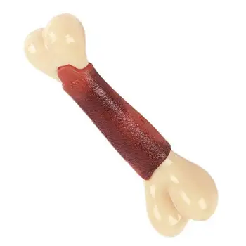 Игрушка для жевания собачьих костей, имитация костяной жевательной палочки для чистки зубов щенка, Интерактивная и милая собачка со вкусом говядины