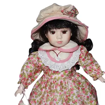 Фарфоровая стоячая кукла Коллекционная 30 см Миниатюрные фарфоровые фигурки Керамическая кукла для украшения подарка на День рождения Для девочек