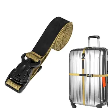 Ремни для чемодана, багажный ремень, широкий Регулируемый дорожный ремень, ремень для чемодана С двойной предохранительной быстроразъемной пряжкой, Дорожный ремень