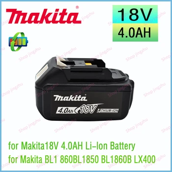 Makita 100% Оригинальный Аккумулятор для Электроинструментов 18V 4.0AH 5.0AH 6.0AH со Светодиодной Литий-ионной Заменой LXT BL1860B BL1860 BL1850