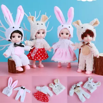 Кукольная одежда 16 ~ 17 см, высококачественная модная кукольная одежда, мультяшная одежда, юбка в форме Кролика, Костюм для детей, подарки, Игрушки, аксессуары для кукол 