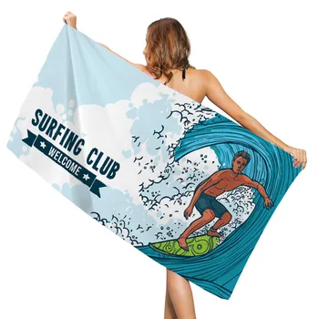 Гавайи серфинг печатных пляжное полотенце из микрофибры быстрого сухой морской серфинга, полотенце путешествия, кемпинг тренажерный зал йога коврик для пикника для женщин мужчин подарок