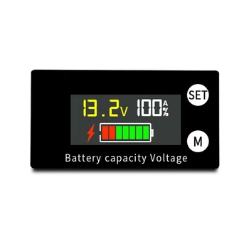 Индикатор емкости аккумулятора Датчик напряжения постоянного тока 8 В-100 В Свинцово-кислотный литиевый цветной экран Lifepo4