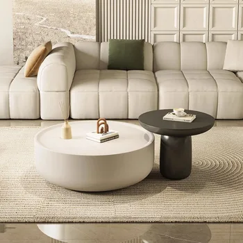 Мобильный журнальный столик с круглым центром, Белый туалетный столик, столик для макияжа в прихожей, Роскошная мебель для гостиной Tavolino Da Salotto
