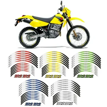 Для Suzuki DRZ250 DRZ 250 2001-2007 Высококачественные наклейки на колеса мотоциклов, водонепроницаемые светоотражающие наклейки, полосы на ободе