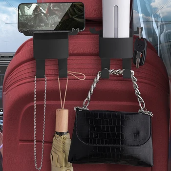 Вешалка-органайзер для хранения подголовника автокресла с крючком, универсальный с подстаканником для сумочки, подходит для универсального автомобиля, автомобильные аксессуары