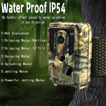 Мини-камера для охоты 16MP 1080P, водонепроницаемая IP54 PIR, инфракрасная камера ночного видения, камера наблюдения за дикой природой, камера мониторинга