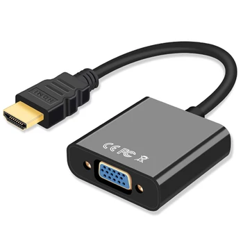 Адаптер HDMI-совместимый с VGA, Цифровой Аналоговый HDMI-совместимый конвертер кабеля Male-Famale VGA для ПК, ноутбука, планшета, HDTV