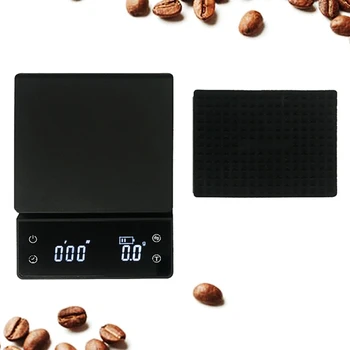 Кофейные весы с таймером 0,1 г/3 кг, цифровые весы с аккумулятором/зарядкой для приготовления выпечки