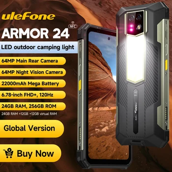 Ulefone Armor 24 Прочный телефон 22000 мАч До 24 ГБ + 256 ГБ 6,78 