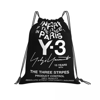 Йоджи Ямамото С улиц Парижа, 15-я годовщина, сумки на шнурках, спортивная сумка, школьный рюкзак для верховой езды