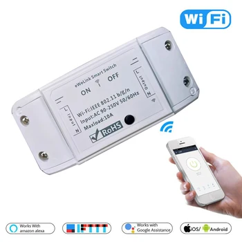WiFi Smart Switch Таймер-прерыватель Беспроводное приложение Пульт дистанционного управления телефоном Выключатели света Голосовое управление AMZ Alexa Home