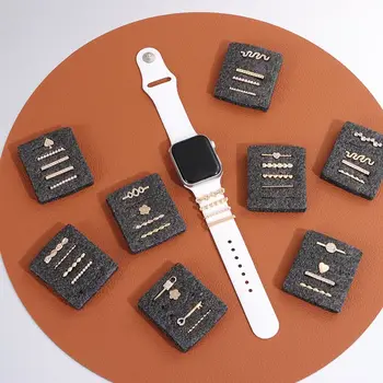 Креативный браслет, декоративное кольцо с бриллиантом, ремешок для часов, украшение для Apple Watch, ремешок для браслета, подвески для смарт-часов
