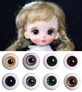 Стеклянные глазные яблоки BJD для Parabox Ob11 Мягкая глиняная кукла ручной работы SD 10 мм, имитирующая глаза своими руками