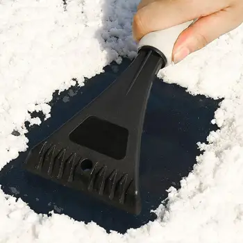 Сверхмощная лопата для снега, сверхмощный автомобильный скребок для льда с подвесной противоскользящей ручкой, многофункциональный мини-инструмент для лобового стекла
