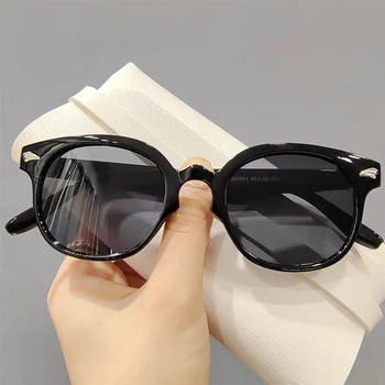 Роскошные брендовые дизайнерские солнцезащитные очки в винтажном стиле, в том же стиле, что и star, Круглые солнцезащитные очки для вождения, ретро солнцезащитные очки, черные очки с антибликовым покрытием