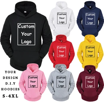Ваш собственный дизайн, изображение логотипа бренда, Персонализированные Мужские и женские пуловеры 