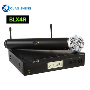 Беспроводной микрофон BLX4R Вокальная система BETA58 Ручной комплект микрофонов для выступлений на сцене UHF с BLX4 PG58