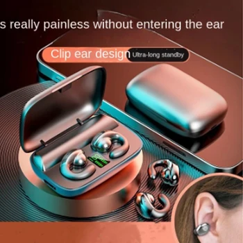 для Oppo Reno 5A Motorola Moto Ear Clip Bone Bluetooth 5.3 Наушники С Проводимостью Серьги Спортивные TWS Наушники Микрофонные Вкладыши Крючки