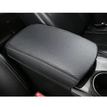 Кожаный Чехол центрального подлокотника из углеродного волокна для Infiniti Q50 2014-2019 Автозапчасти Детали интерьера