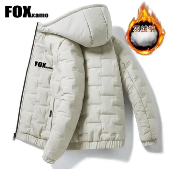 Foxxamo 2023 Зимняя Утепленная Куртка Плюс Бархатные Ветрозащитные Брюки Водонепроницаемая Уличная Куртка Рыболовные Брюки Пеший Туризм Велосипедное Пальто