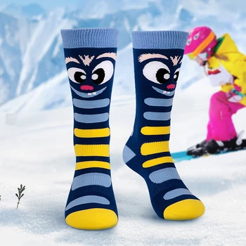 INS Зимние термальные носки для сноуборда, катания на лыжах, детские носки с длинным коленом, горные походы, футбольные компрессионные чулки для мальчиков и девочек, детские
