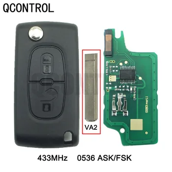 QCONTROL 433 МГц Автомобильный Дистанционный ключ Подходит для CITROEN C2 C3 C4 C5 Berlingo Picasso ID46 (CE0536 ASK/FSK, 2 кнопки VA2)
