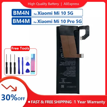 Подлинный НОВЫЙ Аккумулятор BM4M Для Xiaomi Mi 10 Pro 5G BM4N Для Xiaomi Mi10 5G Сменные Батарейки Bateria Для Телефона + Подарочные Инструменты