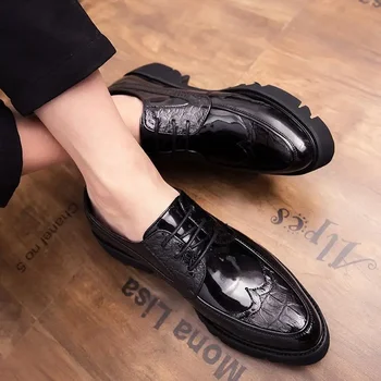 Мужская обувь с низким берцем, новинка 2023 года, высококачественная мужская повседневная кожаная обувь, мужская обувь из мягкой кожи в британском стиле, осень
