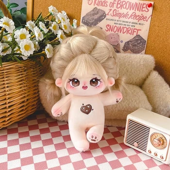 20 см Кукла-идол Печенье Какао Плюшевые куклы Kawaii Мягкие Фигурки на заказ Игрушки без атрибутов Детские голые куклы для детских подарков