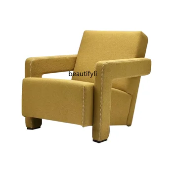 yj Итальянский Одноместный диван-кресло Французский Стул Среднее Старинное Кресло Для гостиной