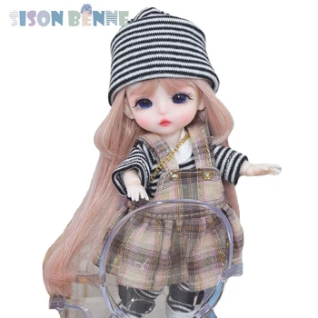 SISON BENNE Mini 6-дюймовая Кукла для девочек, Милые игрушки, Полный комплект Одежды, Обувь, Готовый макияж, Подарок для детей