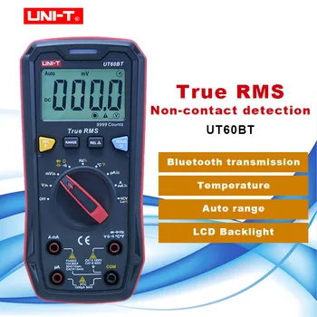UNI-T UT60BT True RMS Цифровой мультиметр AC/DC 1000 В/10A Вольтметр Амперметр Частота Конденсатор Тестер Температуры + Bluetooth