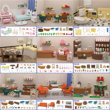 Кукольный домик USER-X, кукольный домик, мини-дом, спальня, кухня, модель Pocket Series OB11, миниатюрная сцена для еды и игр